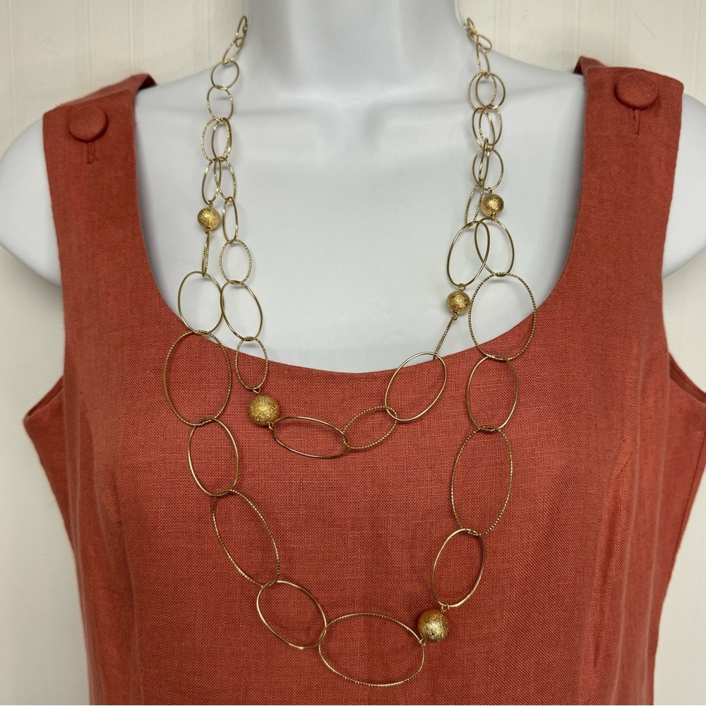 Gold Oval Link Necklace